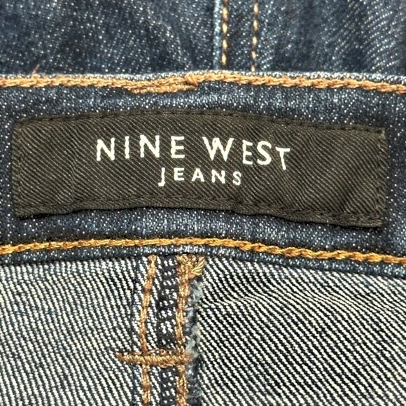 Nine West Jeans Womens Size 12 / 31 West End Fit Bootcut Dark Wash Embroidered - Picture 5 of 9